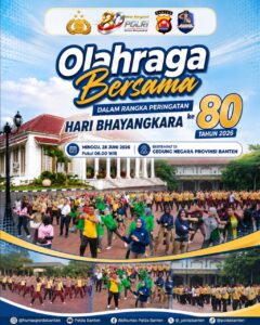 Sambut Hari Bhayangkara ke-80, Polda Banten Undang Masyarakat Ikuti Gebyar Olahraga Bersama