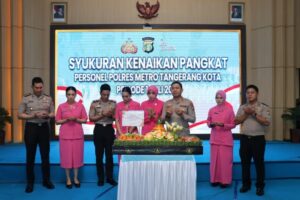 100 Personel Polres Metro Tangerang Kota Naik Pangkat, Kapolres Tekankan Profesionalisme